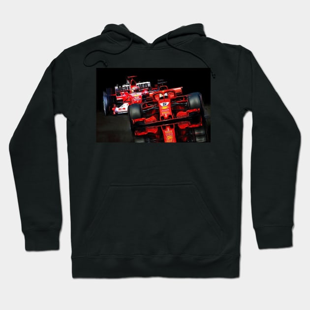 Vettel - Schumacher - Schumacher - Vettel Hoodie by DeVerviers